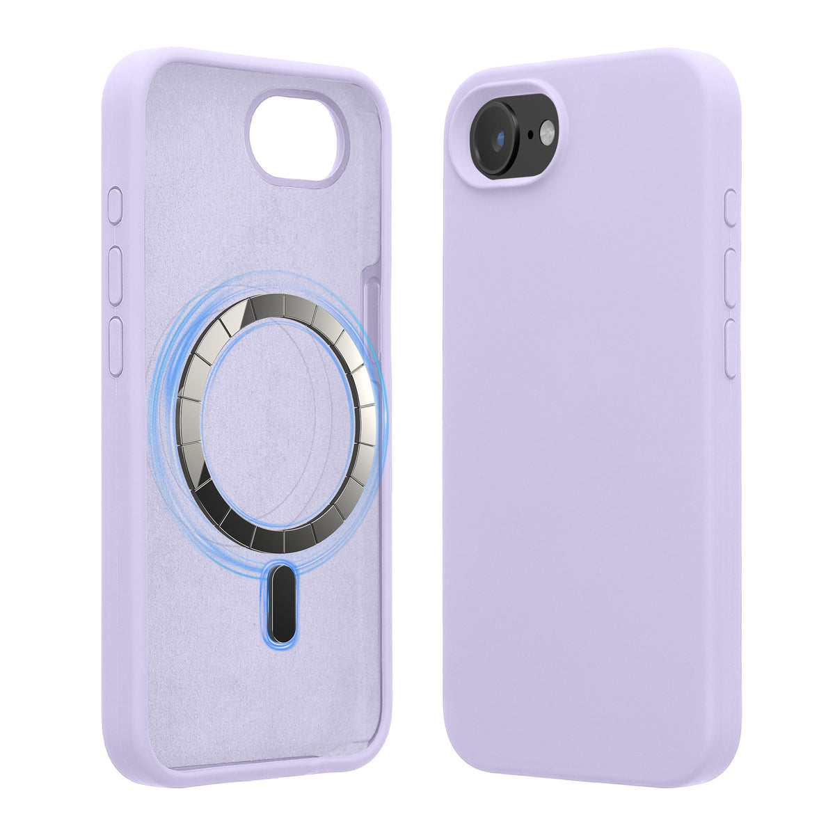 iPhone 17e / iPhone 16e Silikon Handyhülle mit MagSafe Lavendel