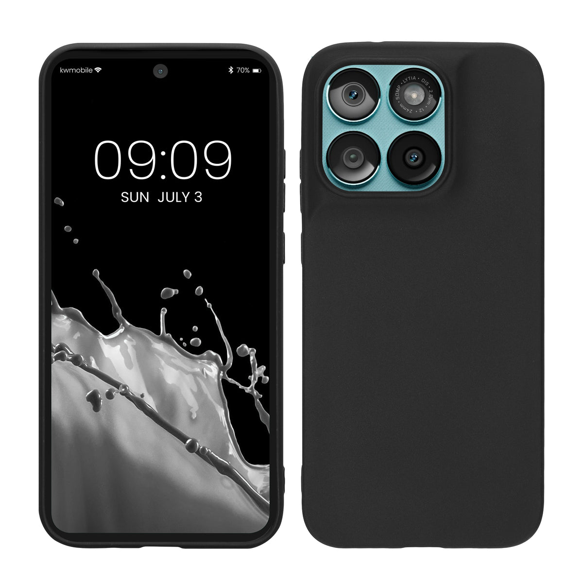 Motorola Moto G67 / G77 / G87 Silikon Handyhülle Schwarz matt