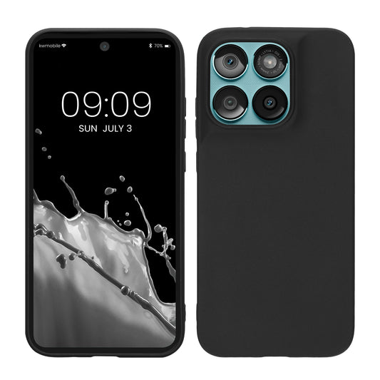 Motorola Moto G67 / G77 / G87 Silikon Handyhülle Schwarz matt