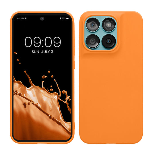 Motorola Moto G67 / G77 / G87 Silikon Handyhülle Fruity Orange