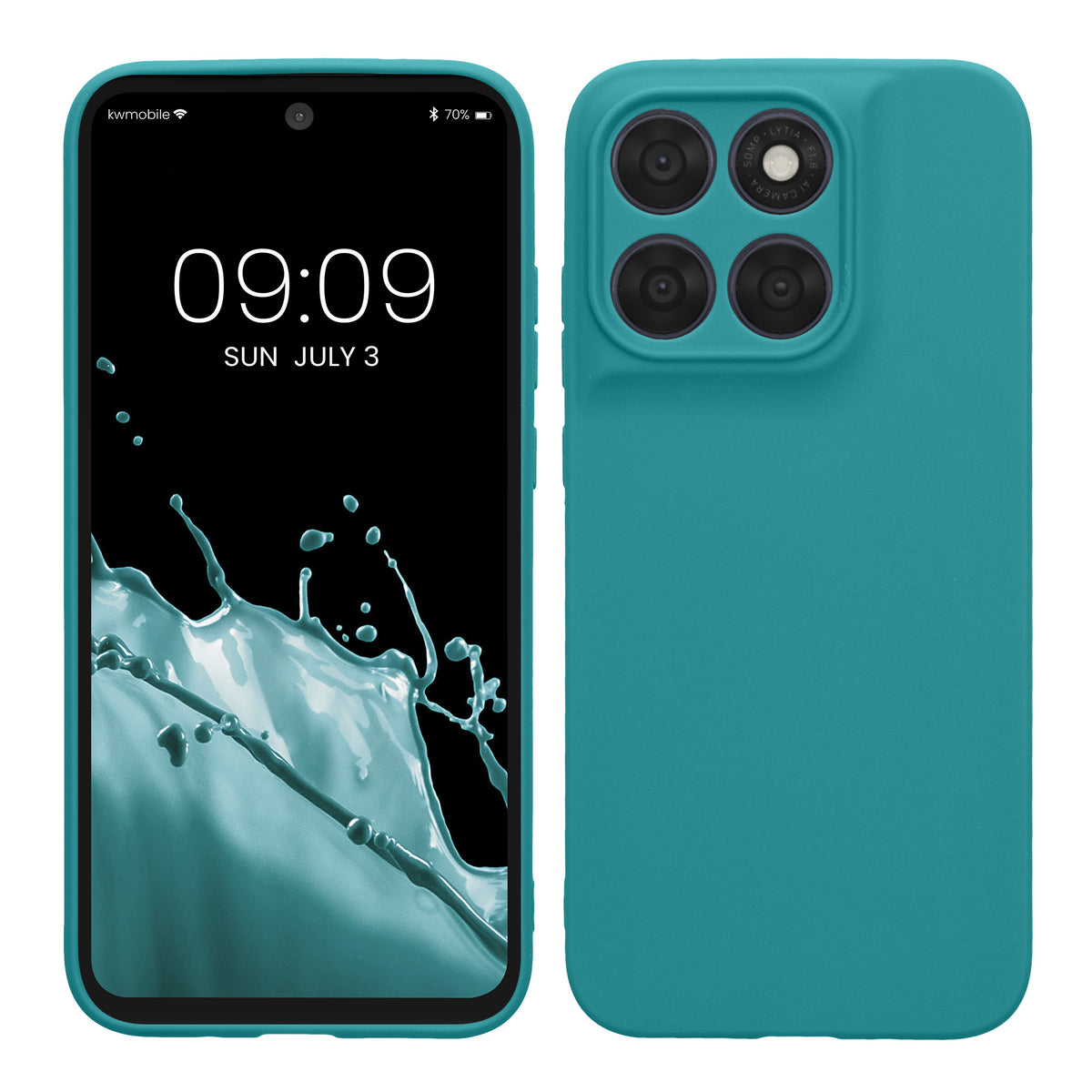 Motorola Moto G67 / G77 / G87 Silikon Handyhülle mit Kameraschutz Petrol