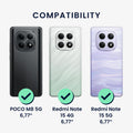 kwmobile Hülle kompatibel mit Xiaomi Redmi Note 15 4G / 5G / Poco M8 5G - Handyhülle Silikon Case - Don't touch my Phone Weiß Schwarz Weiß  [dsg01]