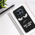 kwmobile Hülle kompatibel mit Xiaomi Redmi Note 15 4G / 5G / Poco M8 5G - Handyhülle Silikon Case - Don't touch my Phone Weiß Schwarz Weiß  [dsg01]