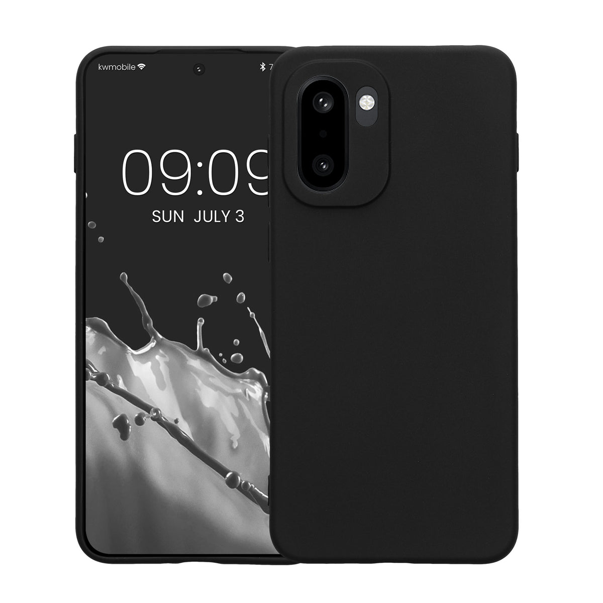 kwmobile Hülle für OnePlus 15R TPU Case - Handyhülle unterstützt kabelloses Laden, flexible Schutzhülle, gummiertes Cover in Schwarz matt Schwarz matt