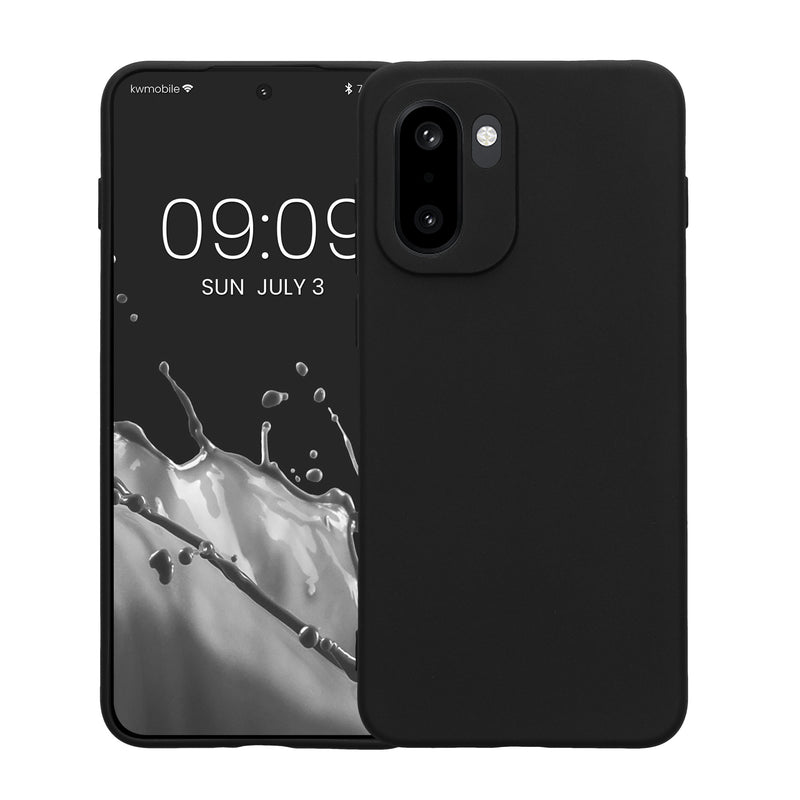 kwmobile Hülle für OnePlus 15R TPU Case - Handyhülle unterstützt kabelloses Laden, flexible Schutzhülle, gummiertes Cover in Schwarz matt Schwarz matt