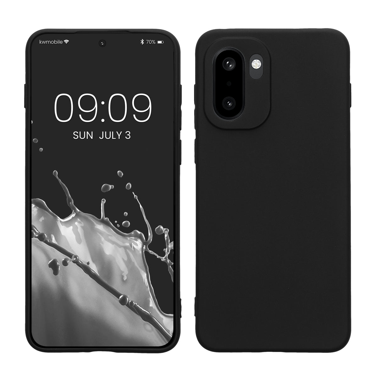 kwmobile Hülle für OnePlus 15R TPU Case - Handyhülle unterstützt kabelloses Laden, flexible Schutzhülle, gummiertes Cover in Schwarz matt Schwarz matt