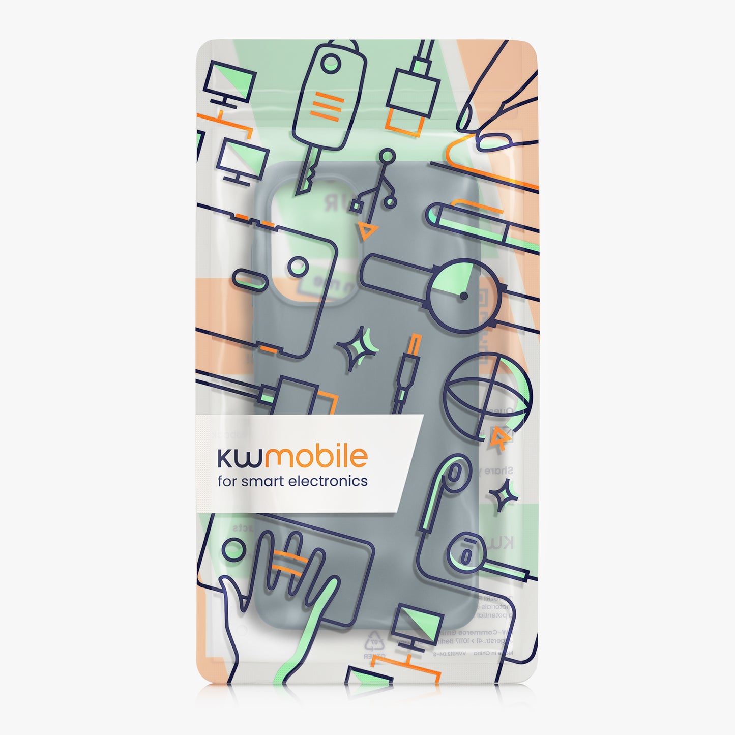 kwmobile Hülle für OnePlus 15R TPU Case - Handyhülle unterstützt kabelloses Laden, flexible Schutzhülle, gummiertes Cover in Dunkler Schiefer Dunkler Schiefer