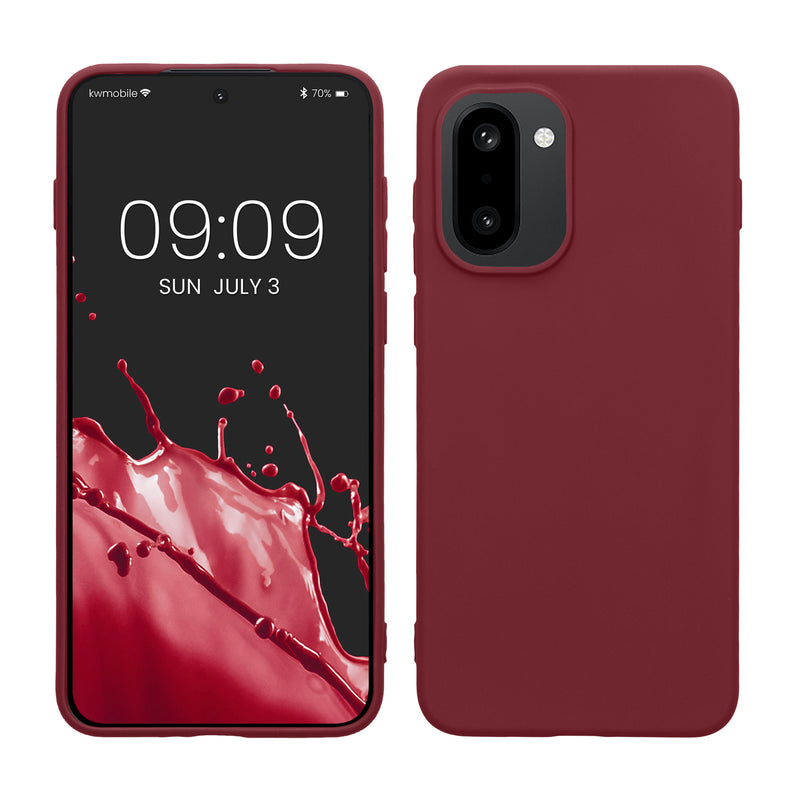 kwmobile Hülle für OnePlus 15R TPU Case - Handyhülle unterstützt kabelloses Laden, flexible Schutzhülle, gummiertes Cover in Bordeaux Violett Bordeaux Violett