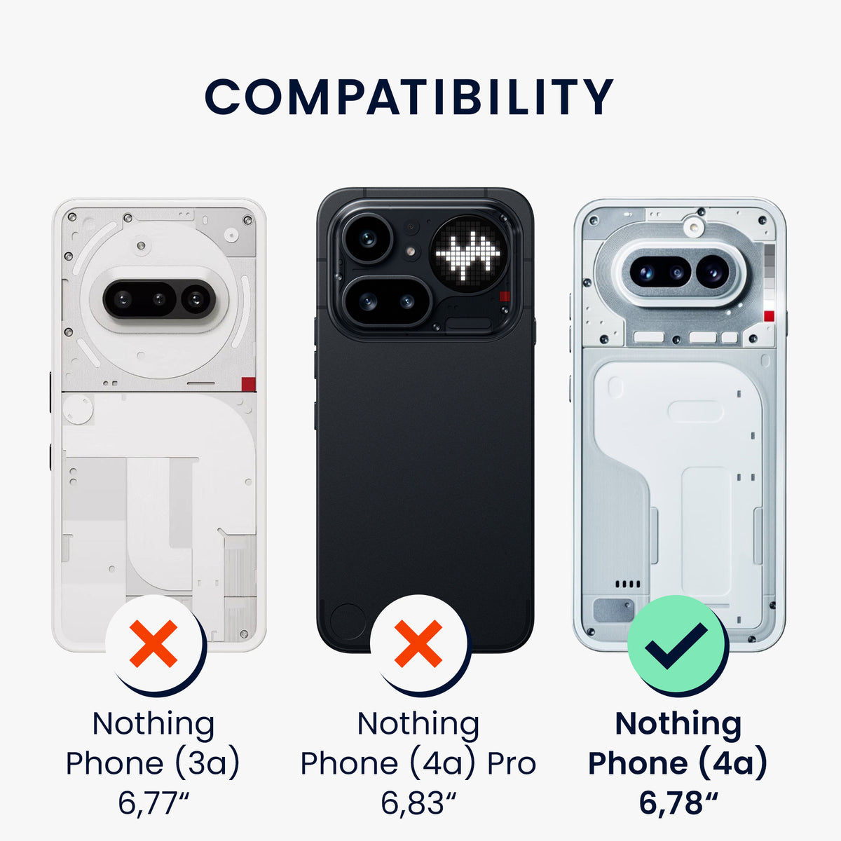 kwmobile Handyhülle für Nothing Phone (4a) Hülle - weiches Handy Silikon Case - Schutzhülle Cover - Schwarz matt Schwarz matt