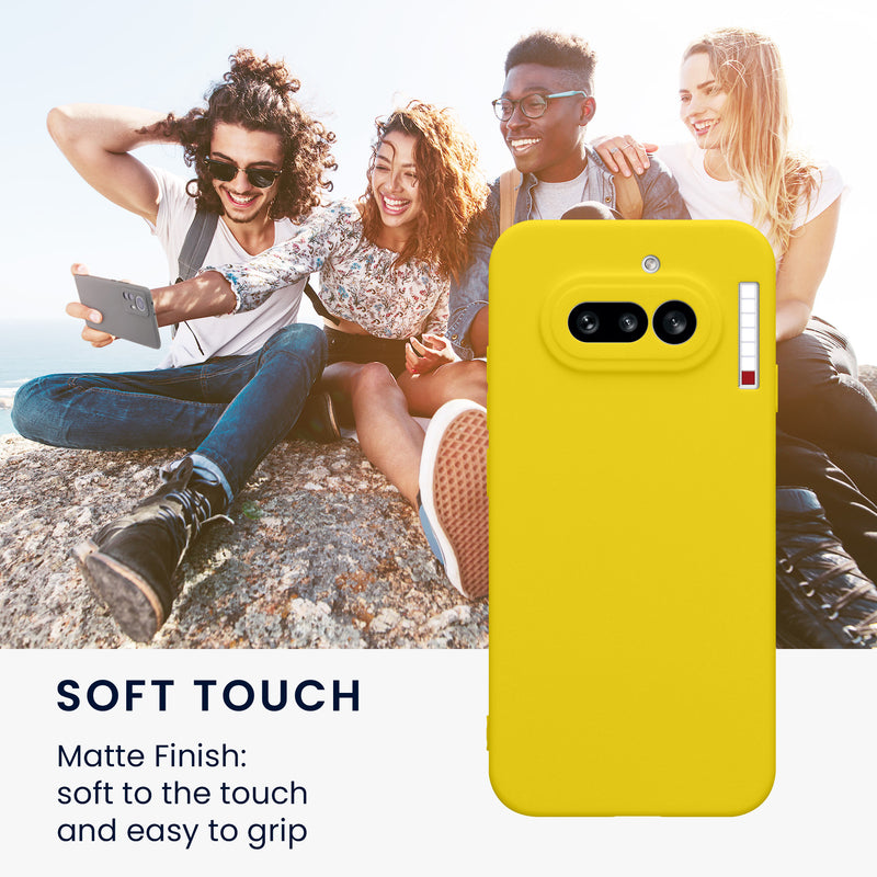 kwmobile Handyhülle für Nothing Phone (4a) Hülle - weiches Handy Silikon Case - Schutzhülle Cover - Strahlend Gelb Strahlend Gelb