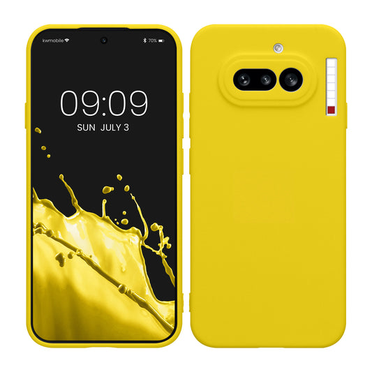 Nothing Phone (4a) Silicone Phone Case with Camera Protection Bright Yellow