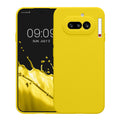 kwmobile Handyhülle für Nothing Phone (4a) Hülle - weiches Handy Silikon Case - Schutzhülle Cover - Strahlend Gelb Strahlend Gelb