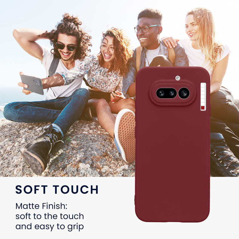kwmobile Handyhülle für Nothing Phone (4a) Hülle - weiches Handy Silikon Case - Schutzhülle Cover - Bordeaux Violett Bordeaux Violett