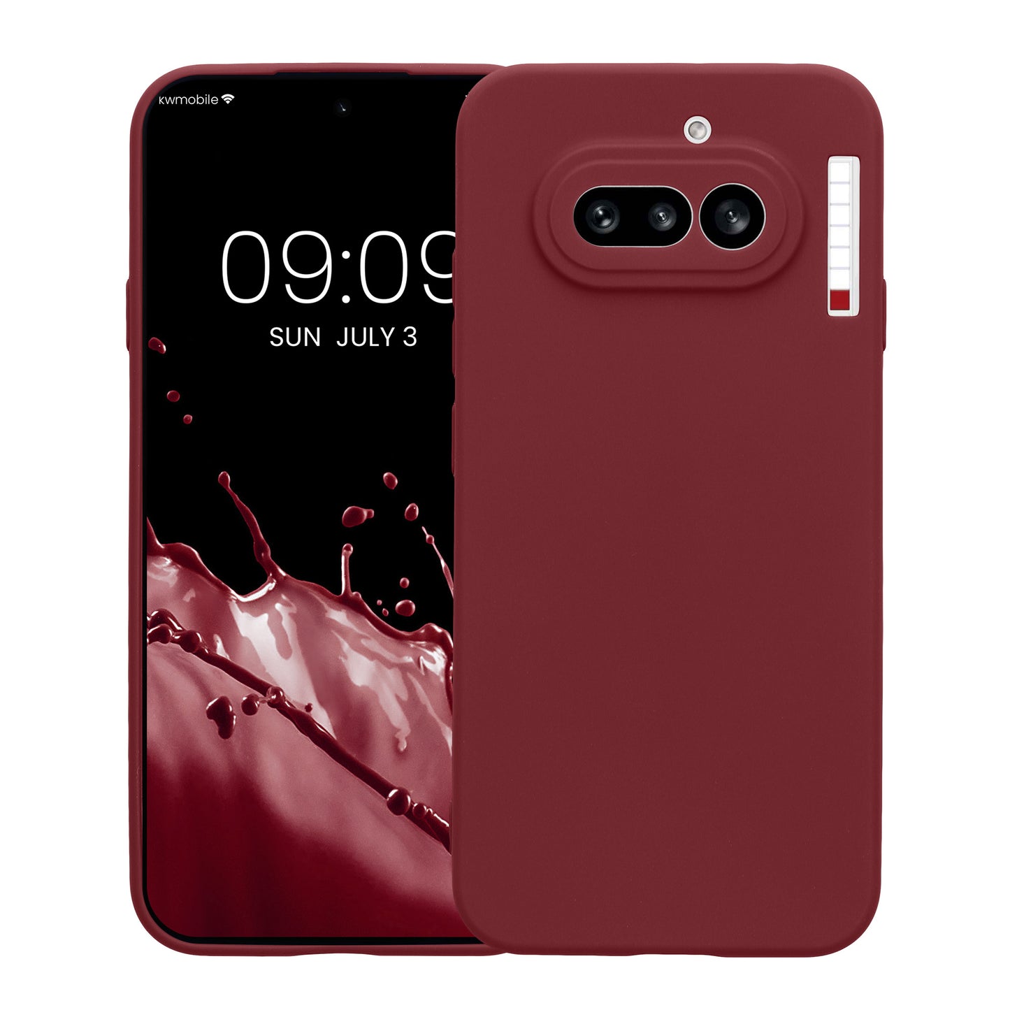 kwmobile Handyhülle für Nothing Phone (4a) Hülle - weiches Handy Silikon Case - Schutzhülle Cover - Bordeaux Violett Bordeaux Violett