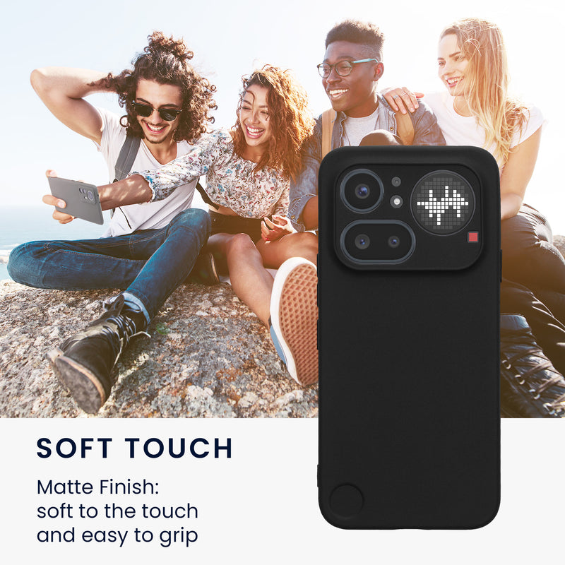 kwmobile Handyhülle für Nothing Phone (4a) Pro Hülle - weiches Handy Silikon Case - Schutzhülle Cover - Schwarz matt Schwarz matt