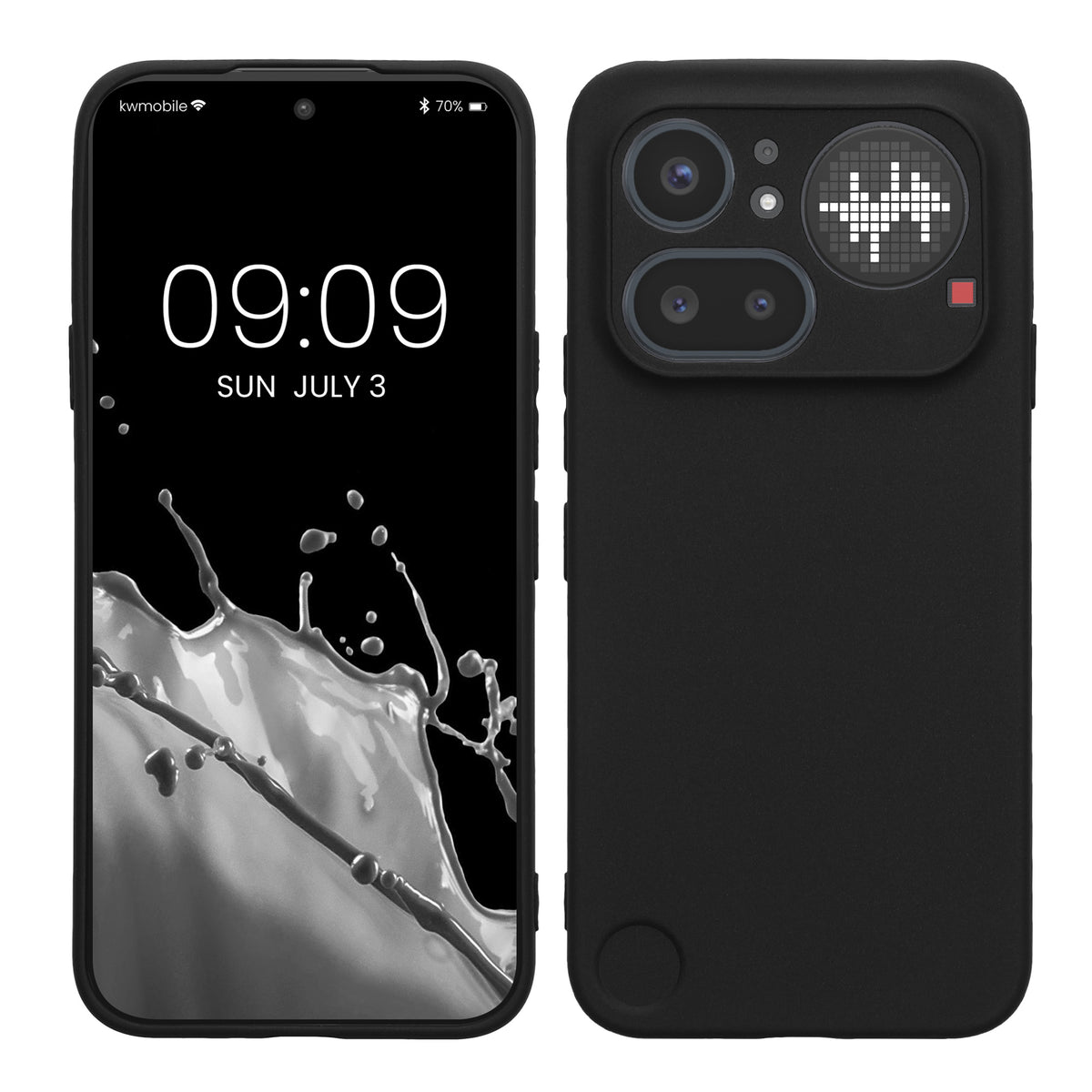 kwmobile Handyhülle für Nothing Phone (4a) Pro Hülle - weiches Handy Silikon Case - Schutzhülle Cover - Schwarz matt Schwarz matt