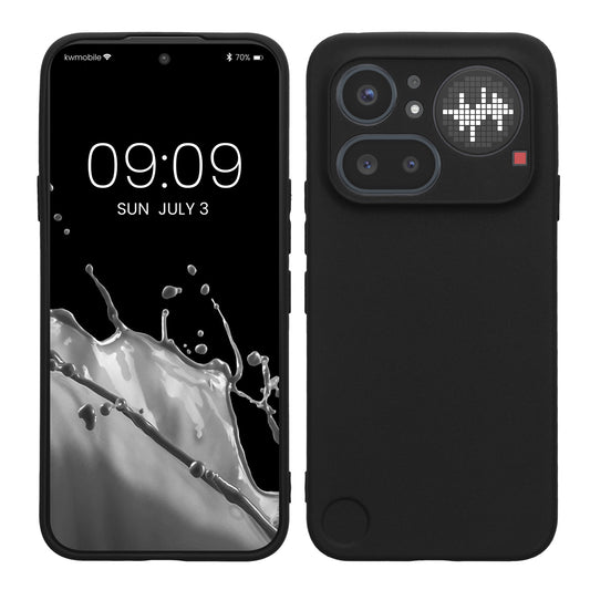 Nothing Phone (4a) Pro Silicone Phone Case with Camera Protection Matte Black