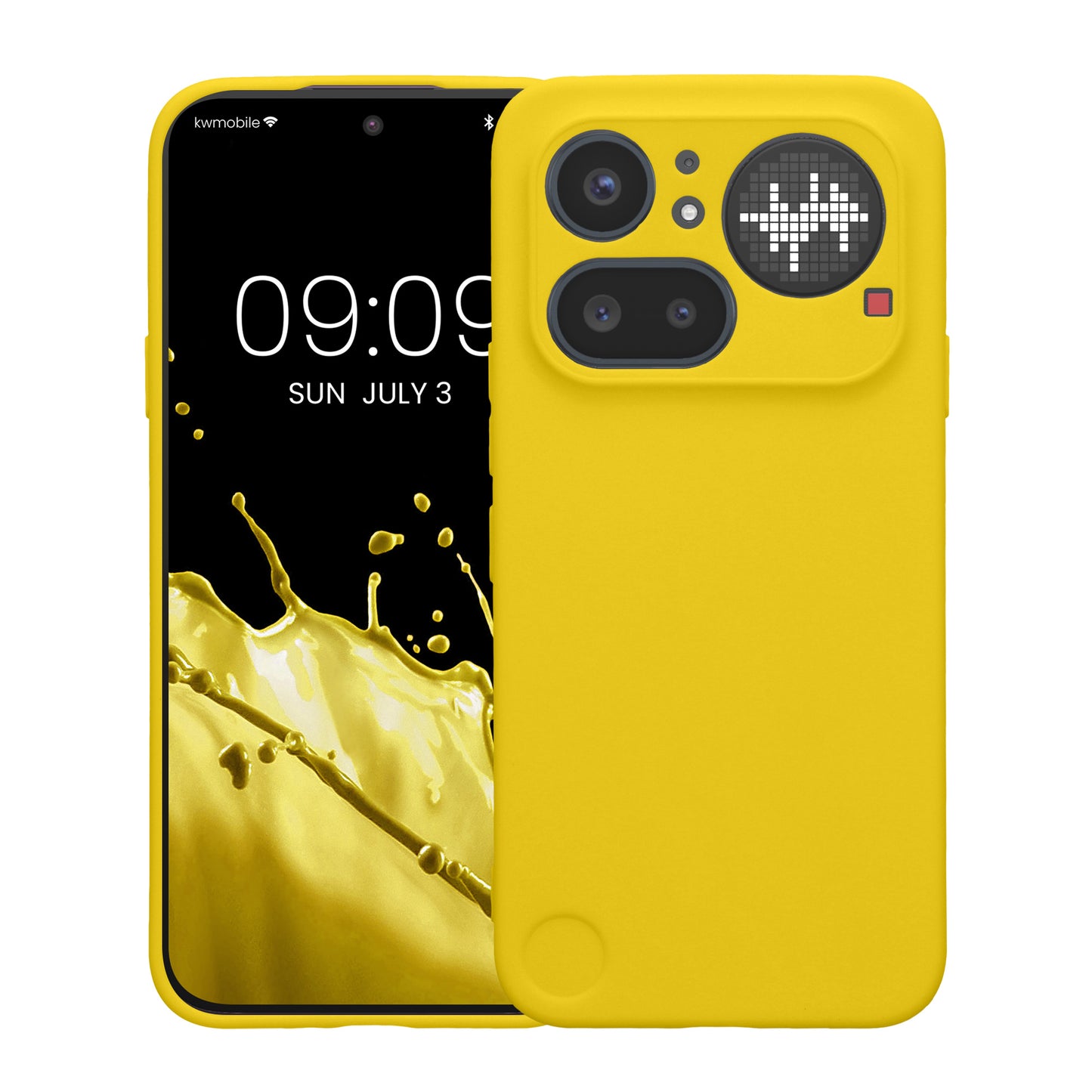 kwmobile Handyhülle für Nothing Phone (4a) Pro Hülle - weiches Handy Silikon Case - Schutzhülle Cover - Strahlend Gelb Strahlend Gelb