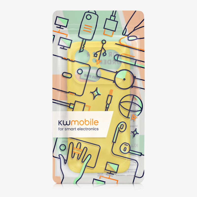 kwmobile Handyhülle für Nothing Phone (4a) Pro Hülle - weiches Handy Silikon Case - Schutzhülle Cover - Strahlend Gelb Strahlend Gelb