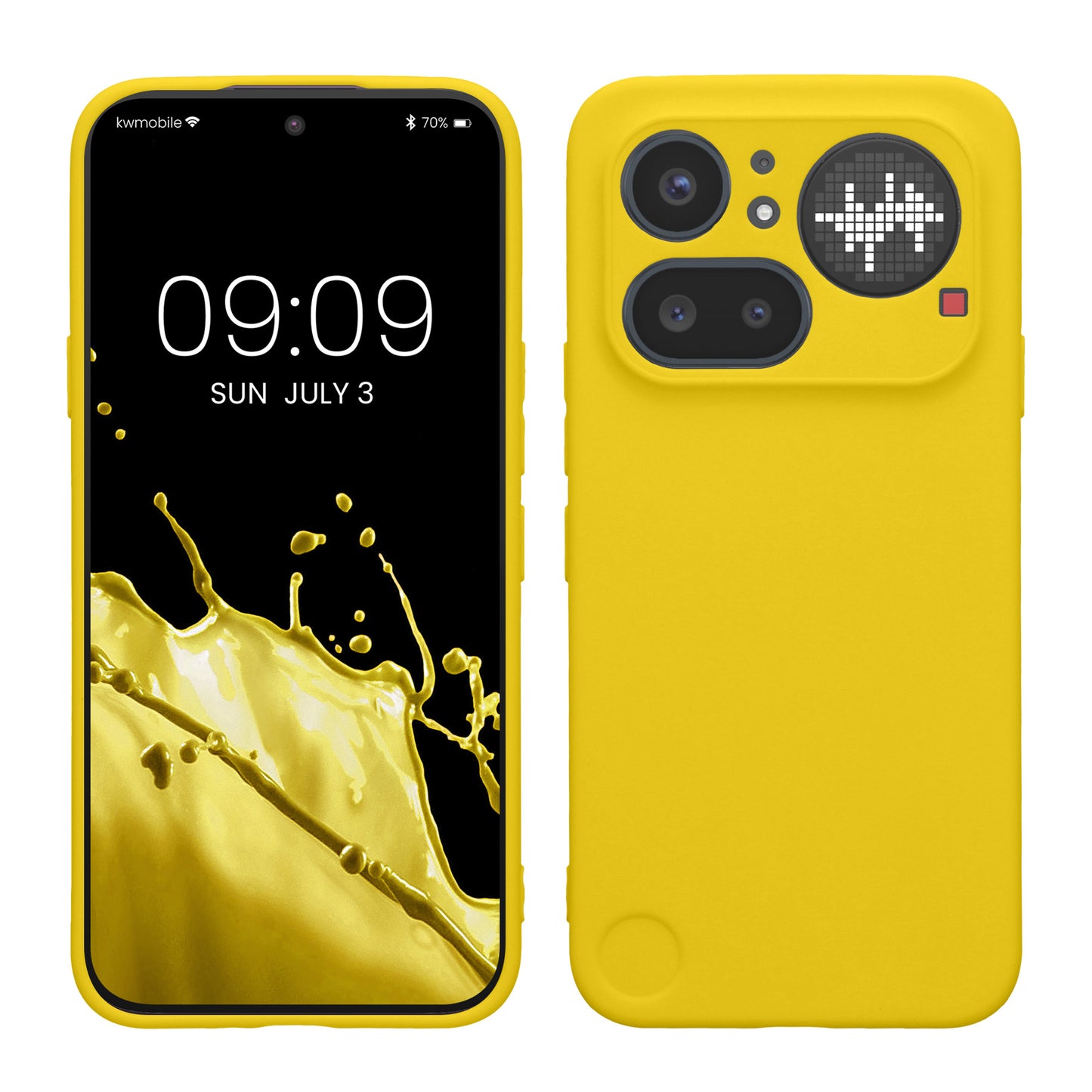 kwmobile Handyhülle für Nothing Phone (4a) Pro Hülle - weiches Handy Silikon Case - Schutzhülle Cover - Strahlend Gelb Strahlend Gelb