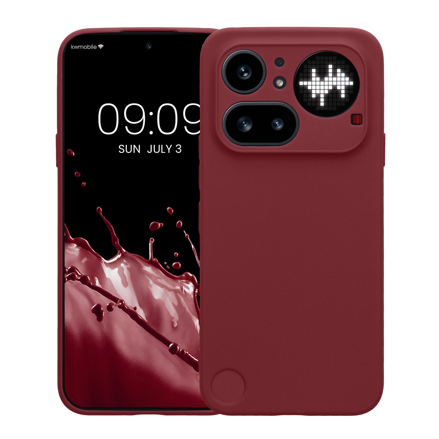 kwmobile Handyhülle für Nothing Phone (4a) Pro Hülle - weiches Handy Silikon Case - Schutzhülle Cover - Bordeaux Violett Bordeaux Violett
