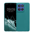 kwmobile Hülle für Motorola Moto G stylus (2025) / (2026) TPU Case - Handyhülle unterstützt kabelloses Laden, flexible Schutzhülle, gummiertes Cover in Petrol matt Petrol matt