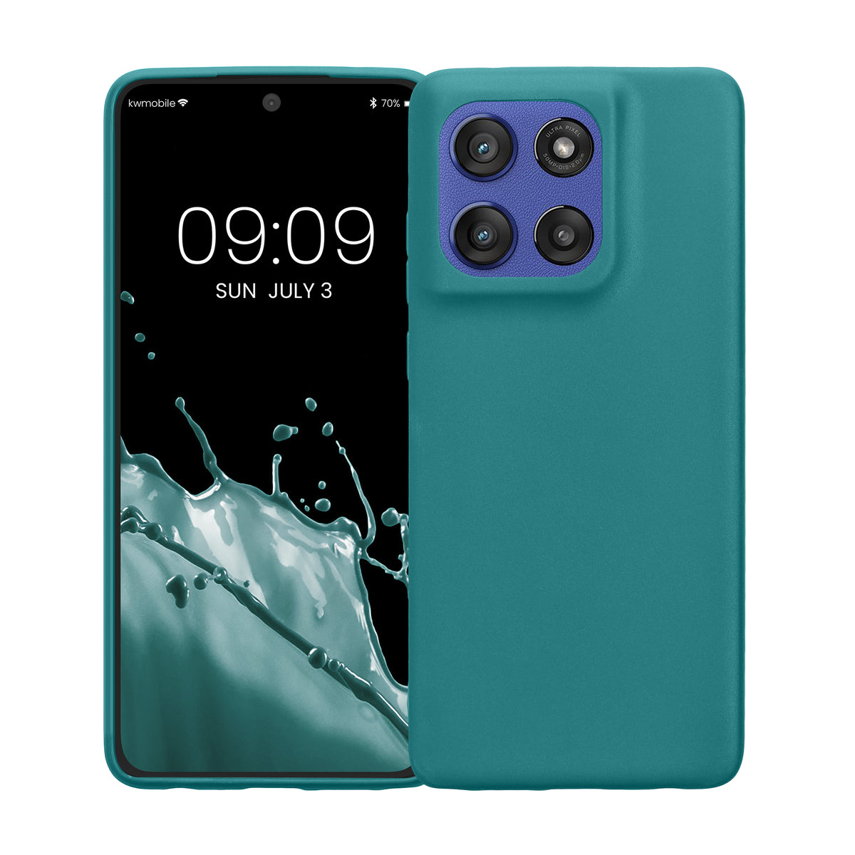 kwmobile Hülle für Motorola Moto G stylus (2025) / (2026) TPU Case - Handyhülle unterstützt kabelloses Laden, flexible Schutzhülle, gummiertes Cover in Petrol matt Petrol matt