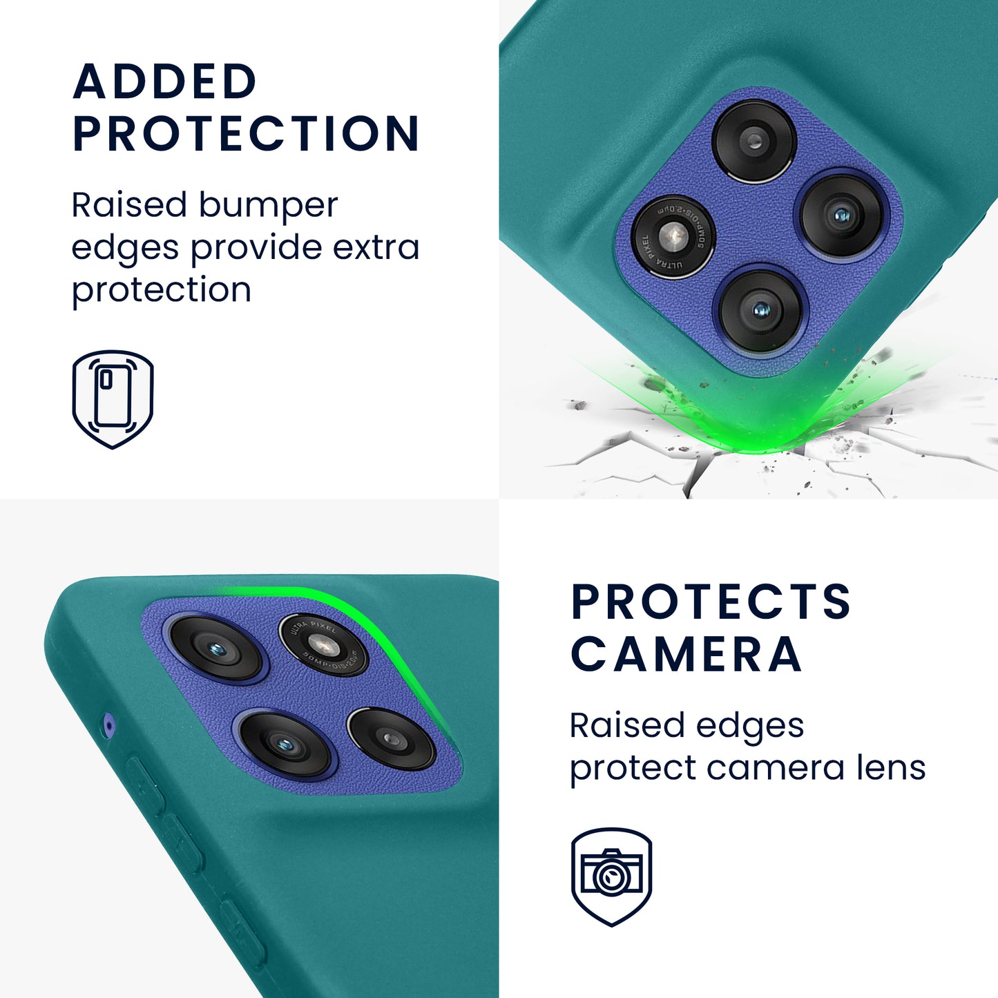 kwmobile Hülle für Motorola Moto G stylus (2025) / (2026) TPU Case - Handyhülle unterstützt kabelloses Laden, flexible Schutzhülle, gummiertes Cover in Petrol matt Petrol matt
