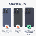 kwmobile Hülle für Motorola Edge 70 Fusion / Edge 70 Fusion+ TPU Case - Handyhülle unterstützt kabelloses Laden, flexible Schutzhülle, gummiertes Cover in Schwarz matt Schwarz matt