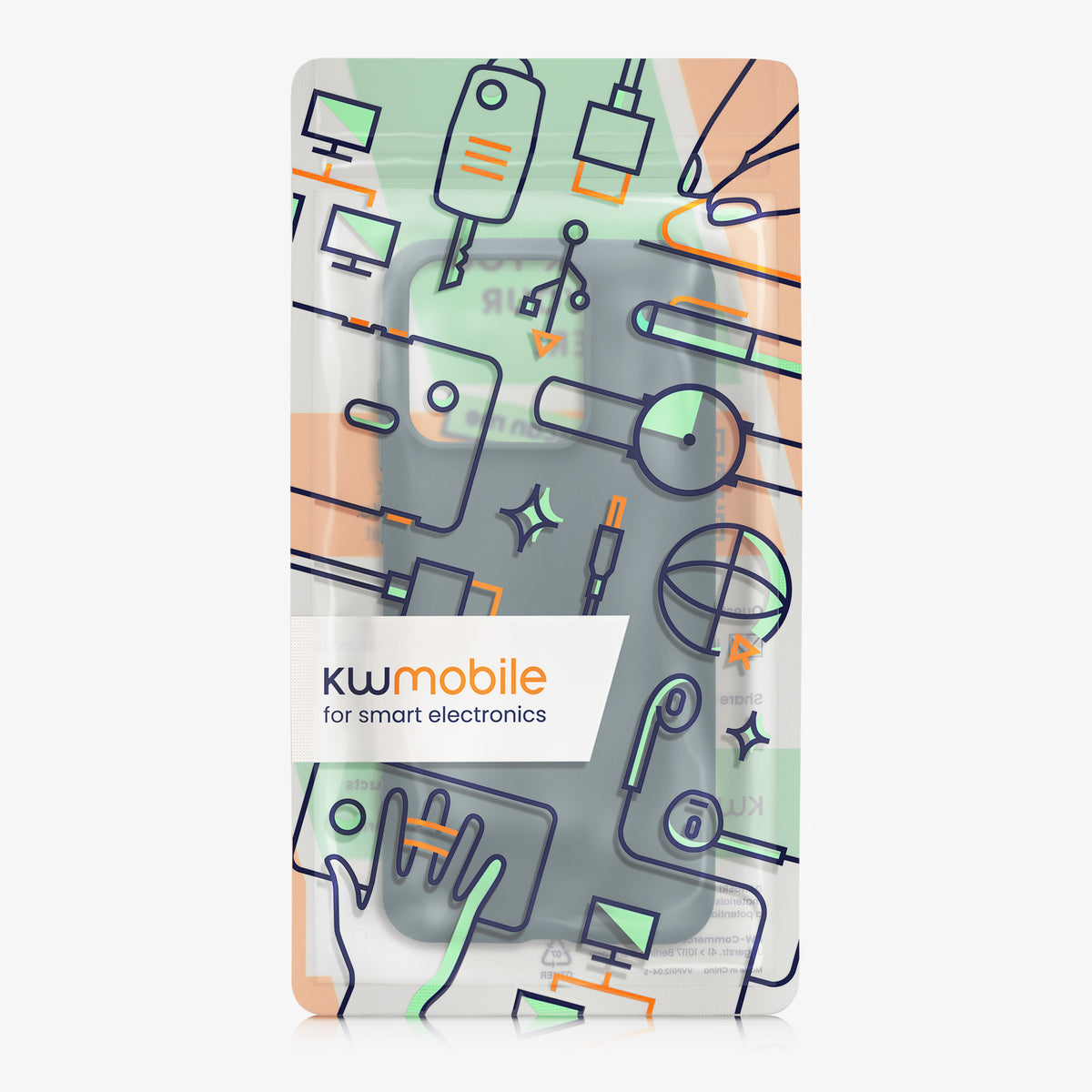 kwmobile Hülle für Motorola Edge 70 Fusion / Edge 70 Fusion+ TPU Case - Handyhülle unterstützt kabelloses Laden, flexible Schutzhülle, gummiertes Cover in Dunkler Schiefer Dunkler Schiefer