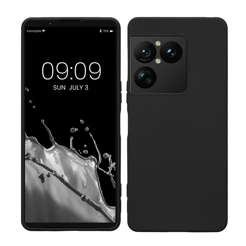 kwmobile Hülle für Sony Xperia 1 VIII TPU Case - Handyhülle unterstützt kabelloses Laden, flexible Schutzhülle, gummiertes Cover in Schwarz Schwarz