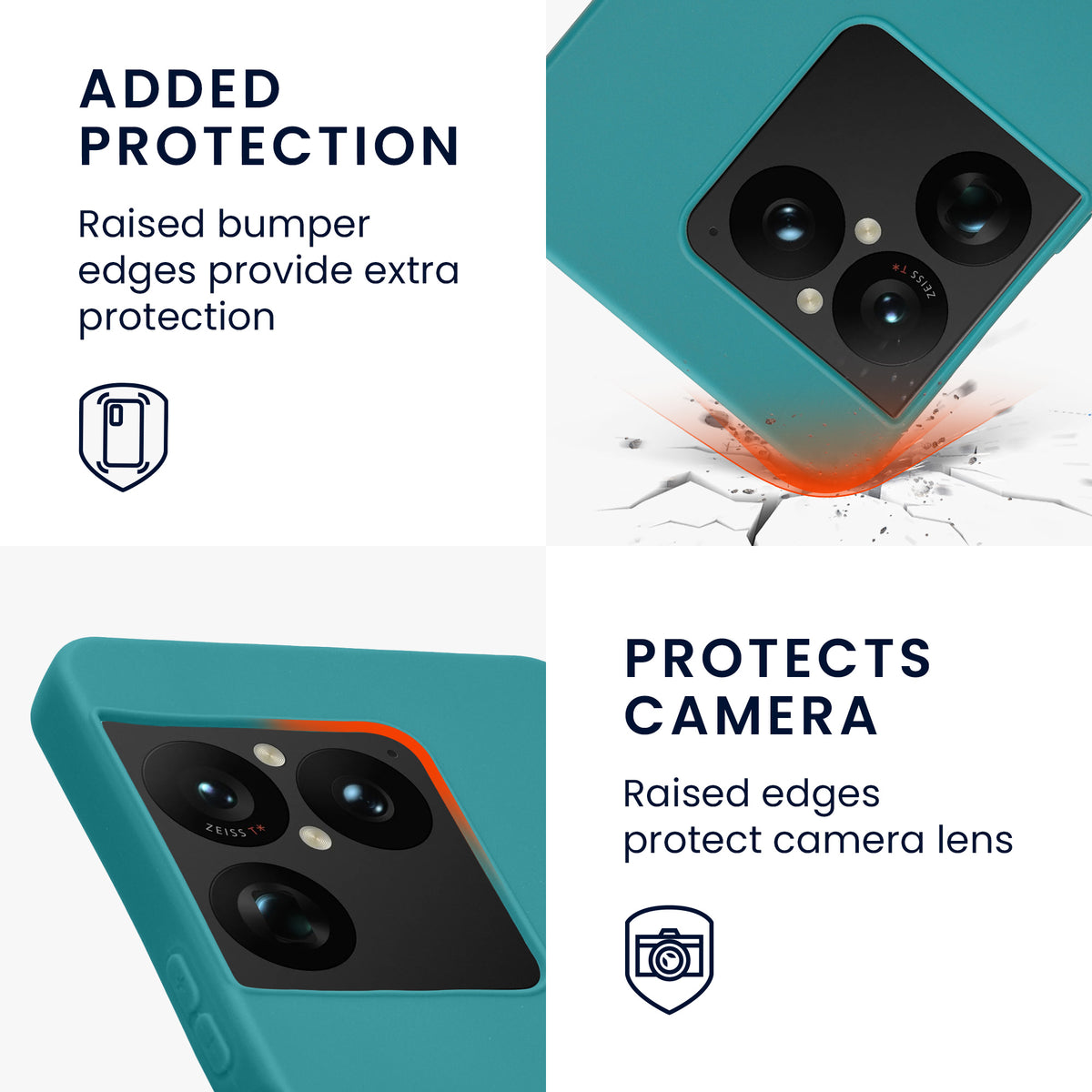 kwmobile Hülle für Sony Xperia 1 VIII TPU Case - Handyhülle unterstützt kabelloses Laden, flexible Schutzhülle, gummiertes Cover in Petrol matt Petrol matt