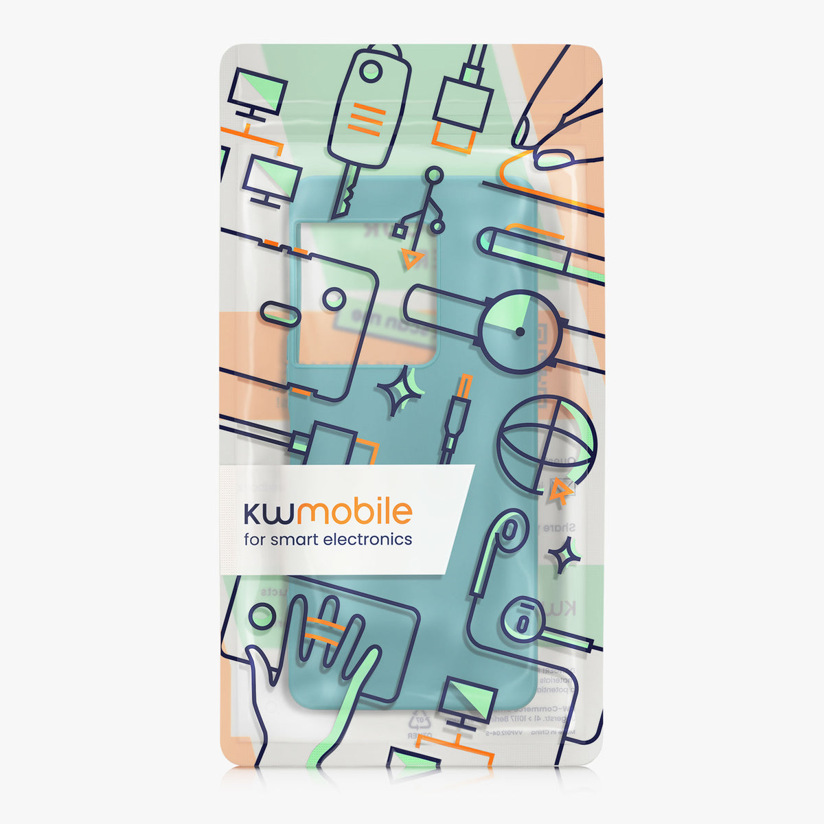 kwmobile Hülle für Sony Xperia 1 VIII TPU Case - Handyhülle unterstützt kabelloses Laden, flexible Schutzhülle, gummiertes Cover in Petrol matt Petrol matt