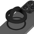kwmobile Handy Ring Halter für Magsafe Ring Holder - Silikon Magnet Fingerhalter für Smartphone - Magnetring Handy - kompatibel mit MagSafe - Schwarz Schwarz
