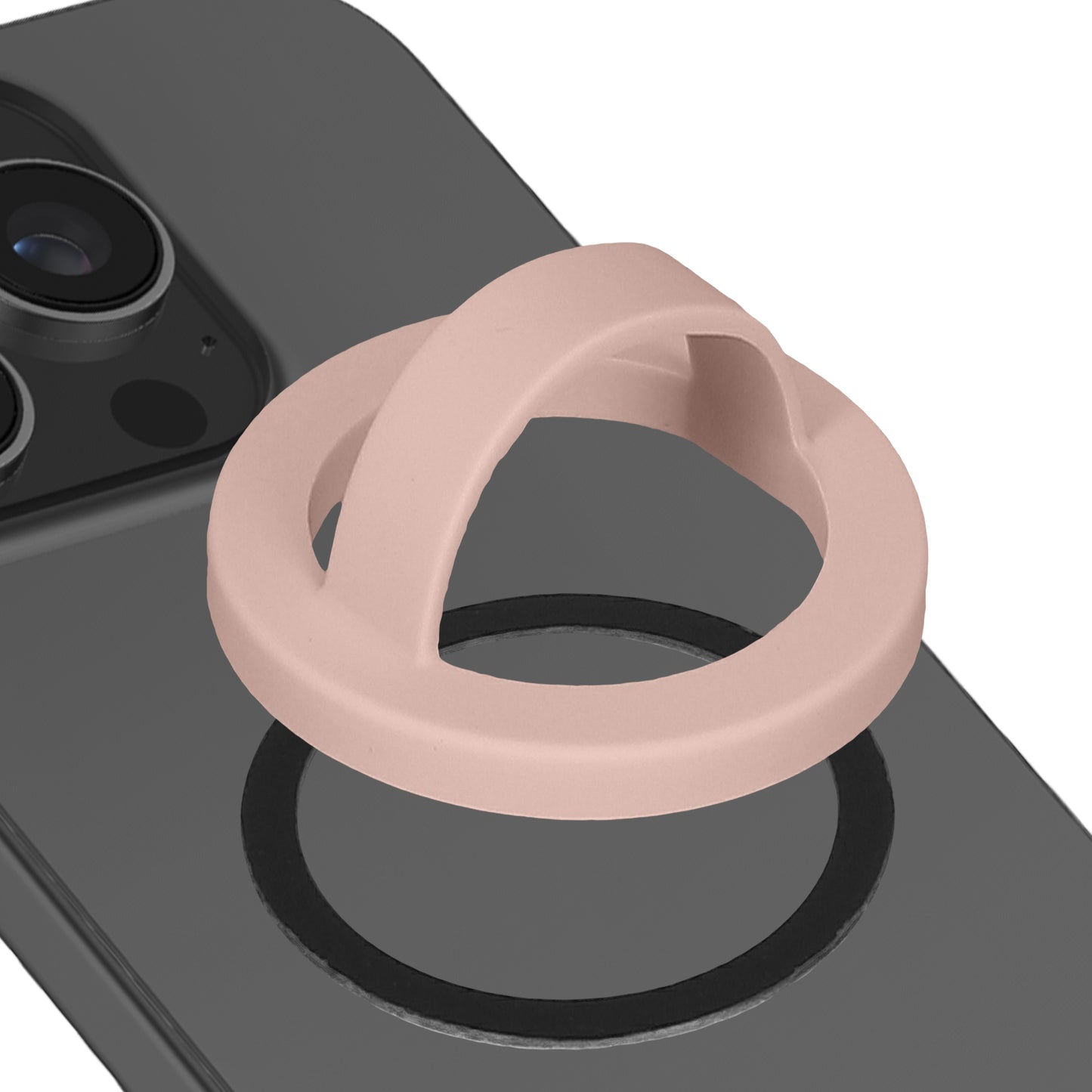 kwmobile Handy Ring Halter für Magsafe Ring Holder - Silikon Magnet Fingerhalter für Smartphone - Magnetring Handy - kompatibel mit MagSafe - Rosa Rosa