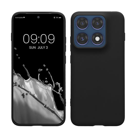 kwmobile Hülle für Motorola Edge 70 Pro TPU Case - Handyhülle unterstützt kabelloses Laden, flexible Schutzhülle, gummiertes Cover in Schwarz matt Schwarz matt