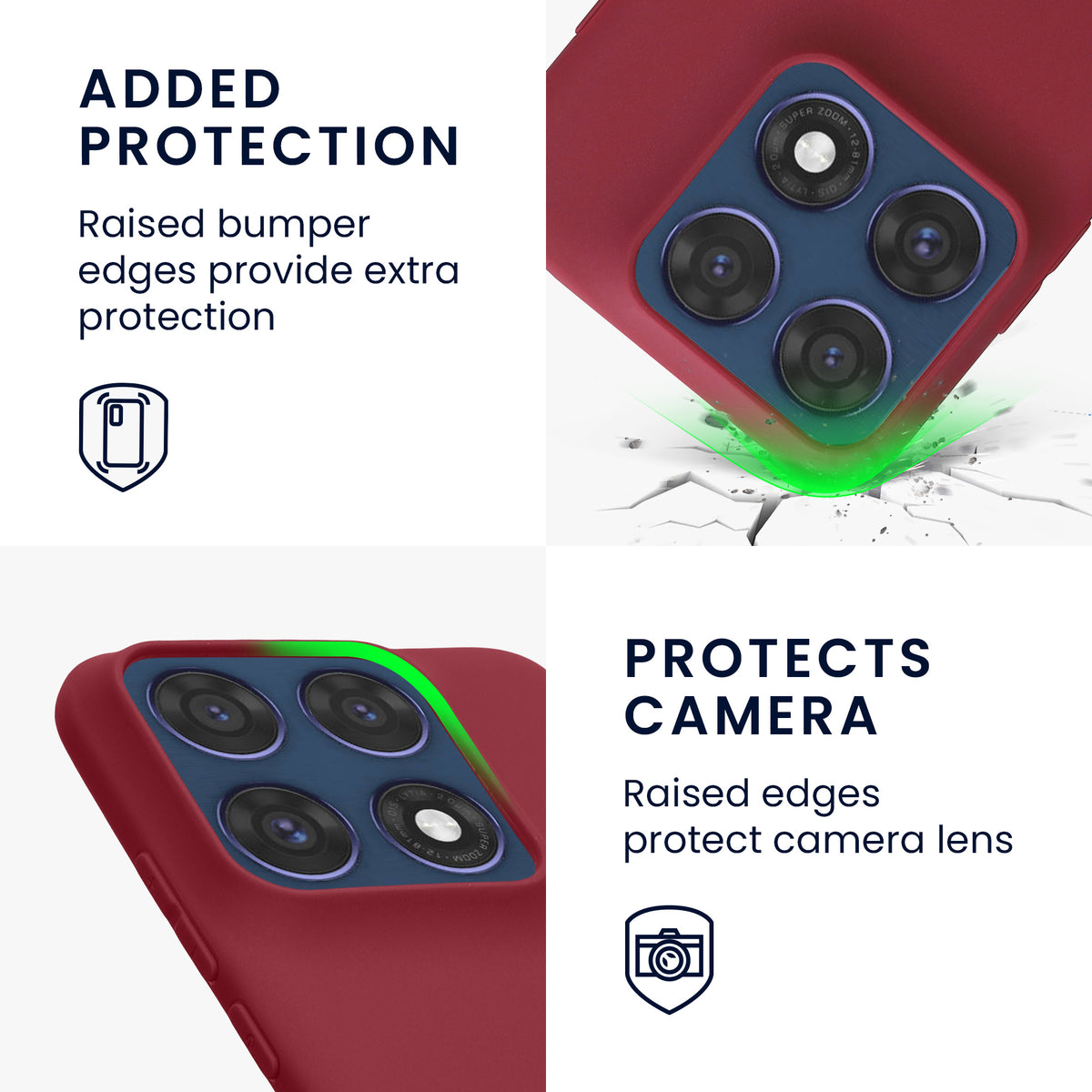 kwmobile Hülle für Motorola Edge 70 Pro TPU Case - Handyhülle unterstützt kabelloses Laden, flexible Schutzhülle, gummiertes Cover in Bordeaux Violett Bordeaux Violett