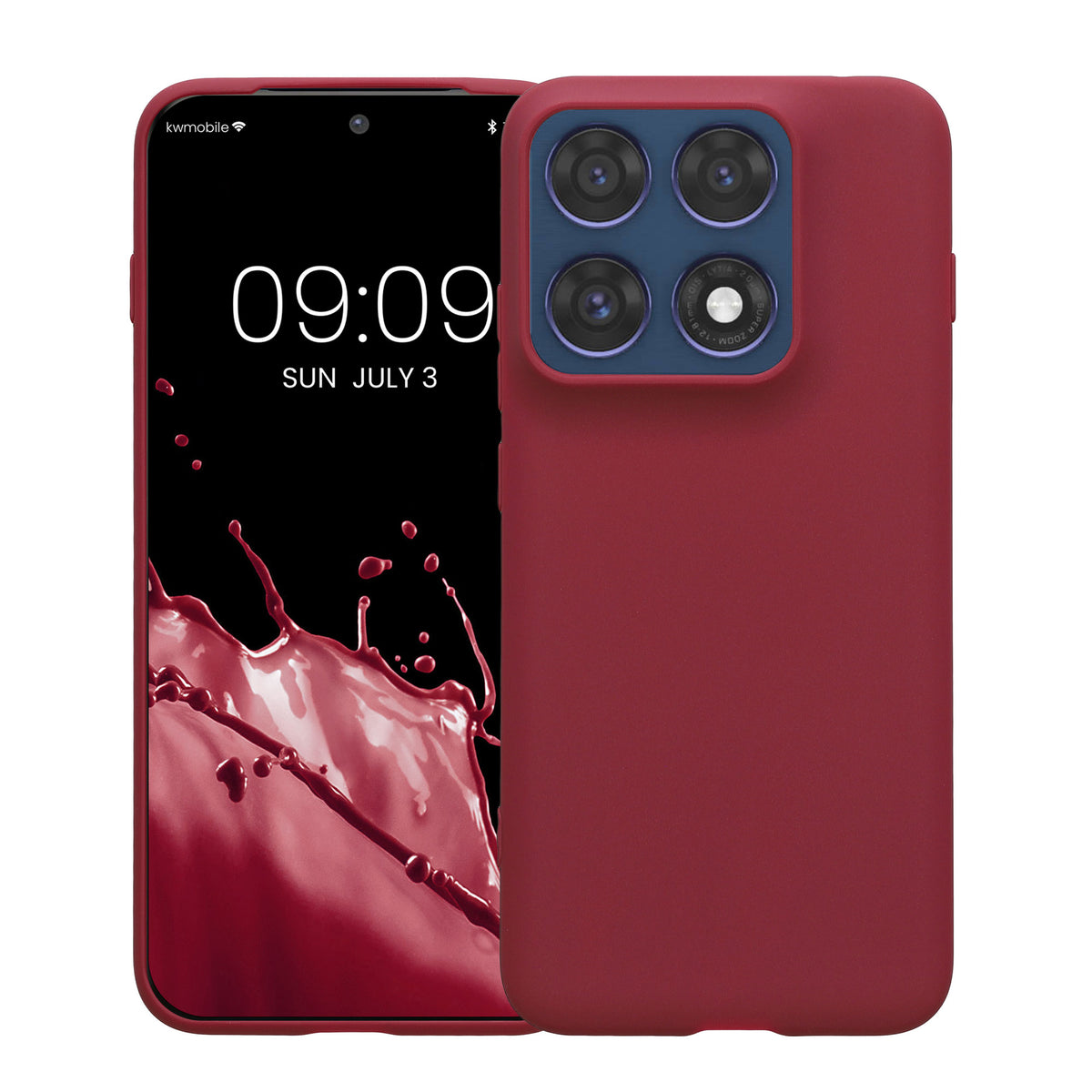 kwmobile Hülle für Motorola Edge 70 Pro TPU Case - Handyhülle unterstützt kabelloses Laden, flexible Schutzhülle, gummiertes Cover in Bordeaux Violett Bordeaux Violett