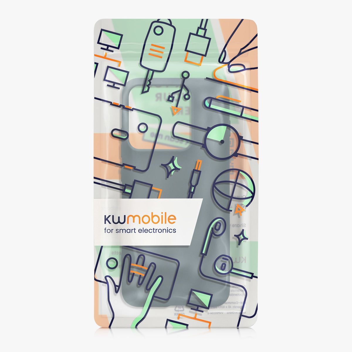 kwmobile Hülle für Motorola Edge 70 Pro TPU Case - Handyhülle unterstützt kabelloses Laden, flexible Schutzhülle, gummiertes Cover in Dunkler Schiefer Dunkler Schiefer