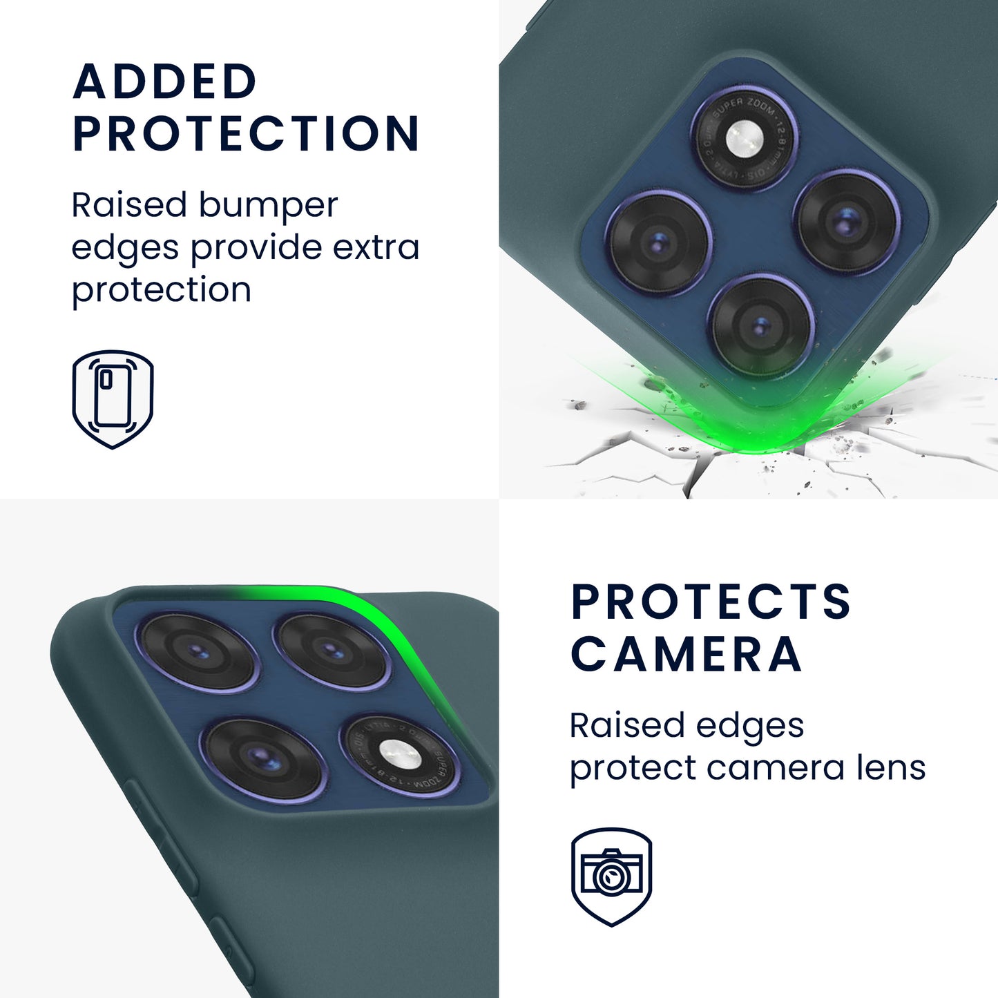 kwmobile Hülle für Motorola Edge 70 Pro TPU Case - Handyhülle unterstützt kabelloses Laden, flexible Schutzhülle, gummiertes Cover in Dunkler Schiefer Dunkler Schiefer