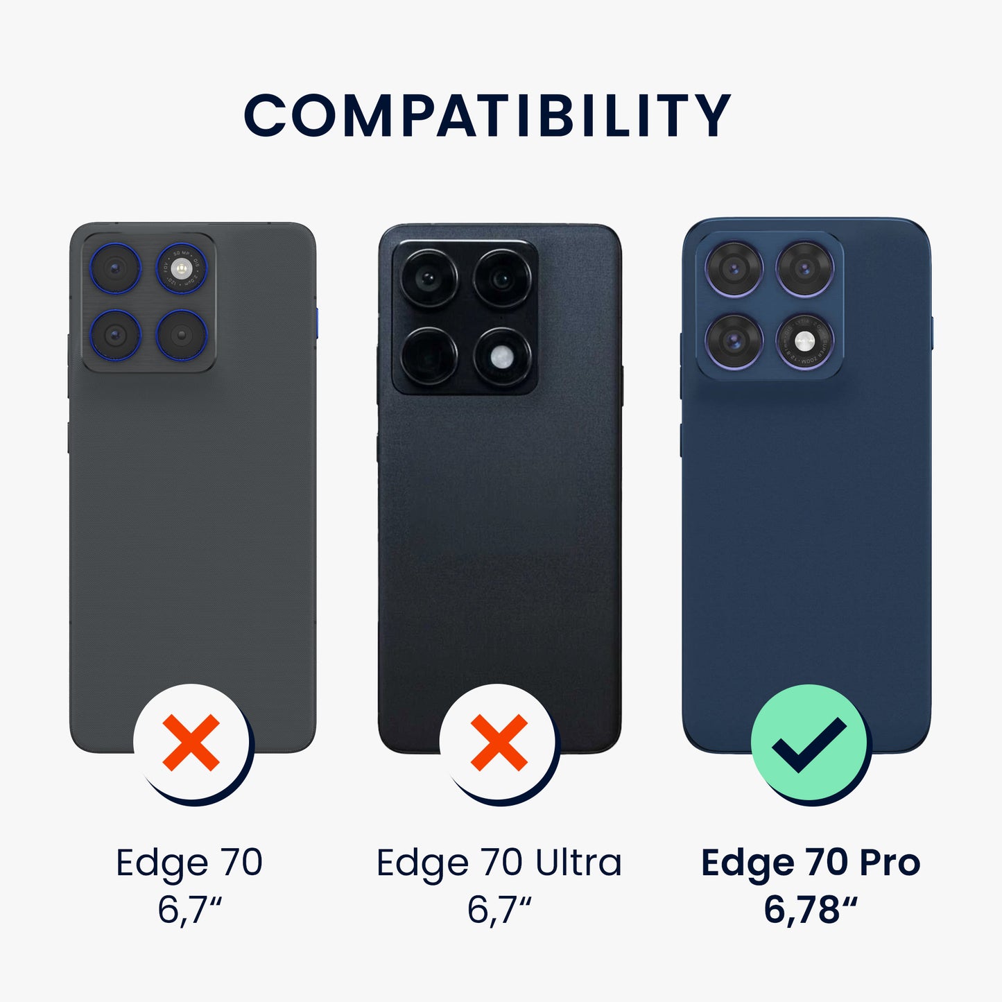 kwmobile Hülle für Motorola Edge 70 Pro TPU Case - Handyhülle unterstützt kabelloses Laden, flexible Schutzhülle, gummiertes Cover in Graugrün Graugrün