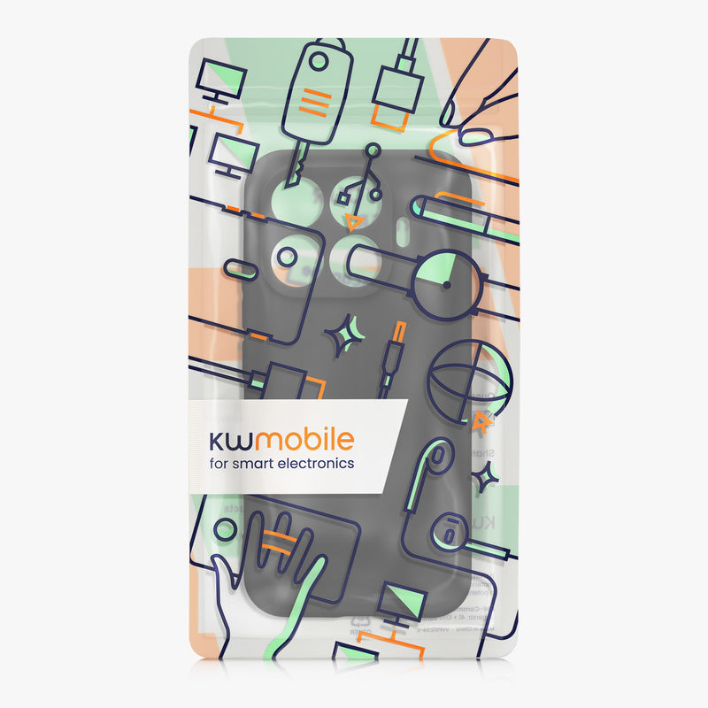 kwmobile Handyhülle für Xiaomi 17T Hülle - weiches Handy Silikon Case - Schutzhülle Cover - Schwarz matt Schwarz matt