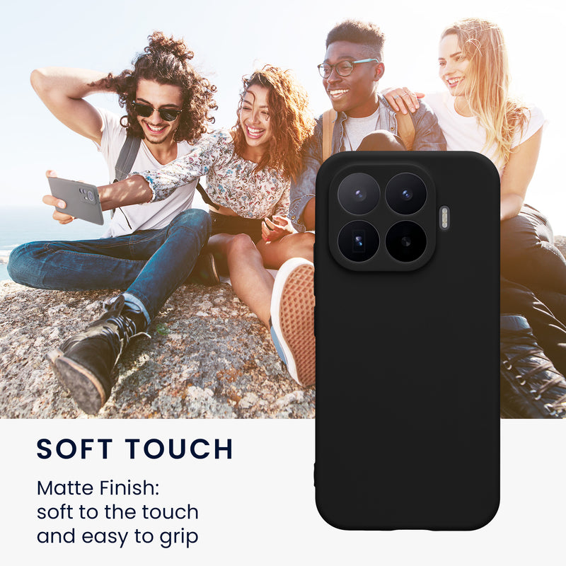 kwmobile Handyhülle für Xiaomi 17T Hülle - weiches Handy Silikon Case - Schutzhülle Cover - Schwarz matt Schwarz matt