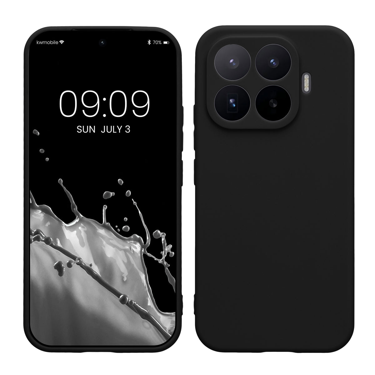 kwmobile Handyhülle für Xiaomi 17T Hülle - weiches Handy Silikon Case - Schutzhülle Cover - Schwarz matt Schwarz matt