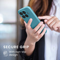 kwmobile Handyhülle für Xiaomi 17T Hülle - weiche Silikon Case metallisch schimmernd - Schutzhülle Cover - Metallic Karibikblau Metallic Karibikblau