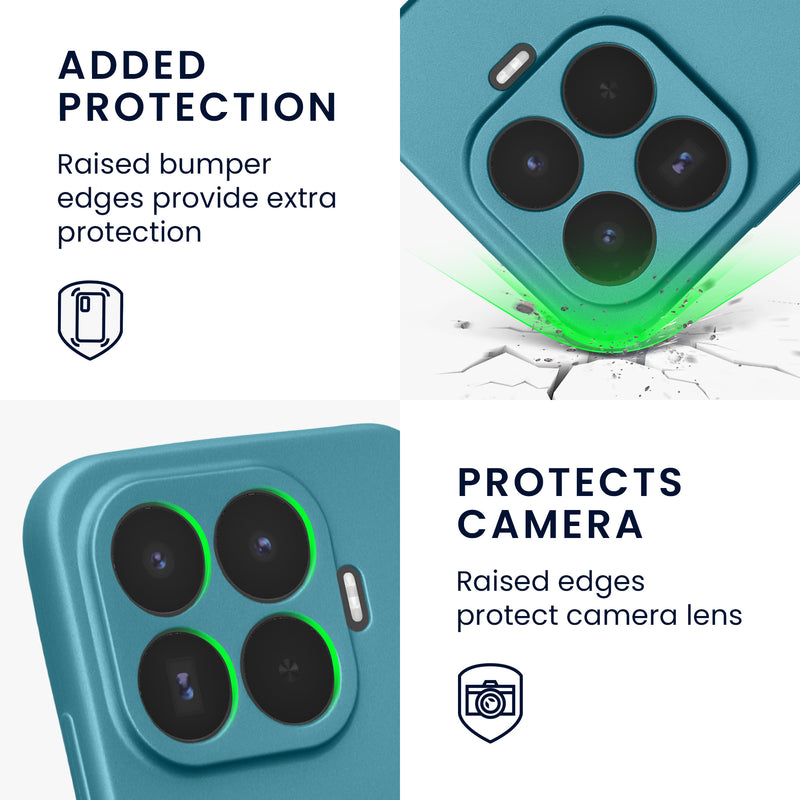 kwmobile Handyhülle für Xiaomi 17T Hülle - weiche Silikon Case metallisch schimmernd - Schutzhülle Cover - Metallic Karibikblau Metallic Karibikblau