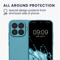 kwmobile Handyhülle für Xiaomi 17T Hülle - weiche Silikon Case metallisch schimmernd - Schutzhülle Cover - Metallic Karibikblau Metallic Karibikblau