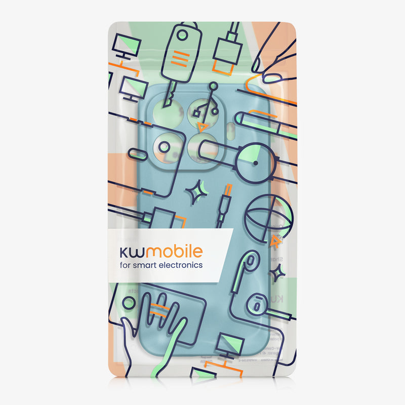 kwmobile Handyhülle für Xiaomi 17T Hülle - weiche Silikon Case metallisch schimmernd - Schutzhülle Cover - Metallic Karibikblau Metallic Karibikblau