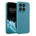 kwmobile Handyhülle für Xiaomi 17T Hülle - weiche Silikon Case metallisch schimmernd - Schutzhülle Cover - Metallic Karibikblau Metallic Karibikblau