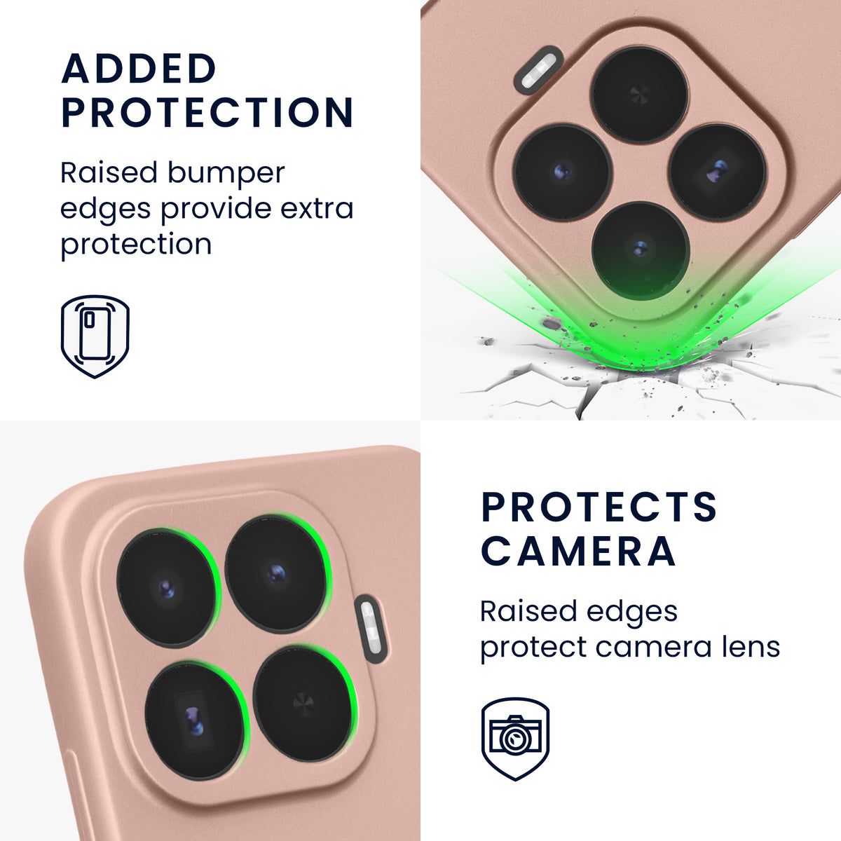 kwmobile Handyhülle für Xiaomi 17T Hülle - weiche Silikon Case metallisch schimmernd - Schutzhülle Cover - Metallic Rosegold Metallic Rosegold
